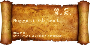 Meggyesi Róbert névjegykártya